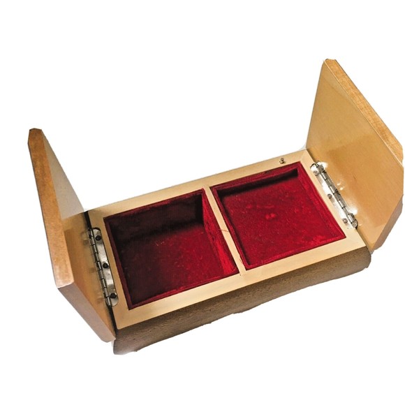 Vintage wooden Mozart Magic Flute Music Box Made in Italy Reuge velvet lining - Picture 8 of 10